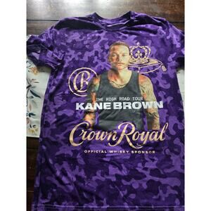 Kane brown Crown Royal High Road Tour Tee Mens Medium Purple